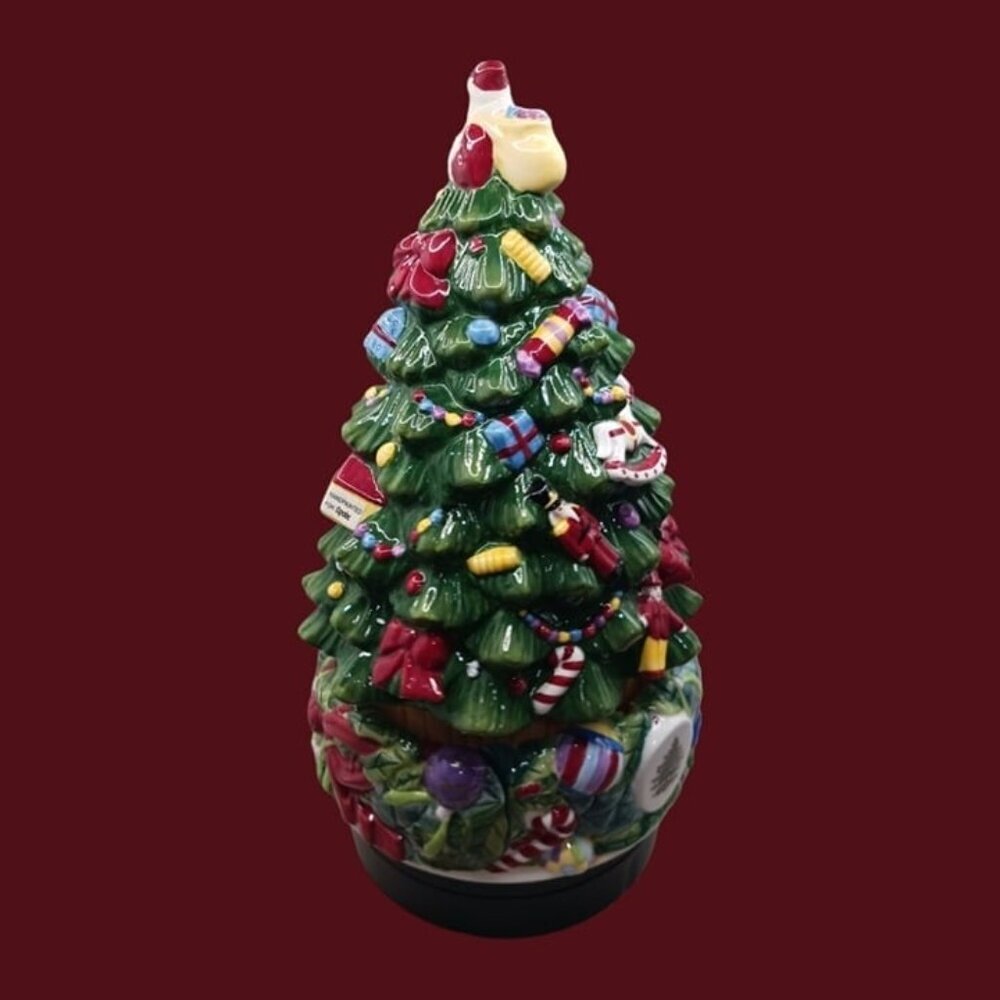 Spode musical table top world christmas tree multicolor "10" tall - Picture 9 of 11